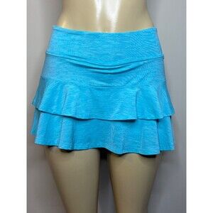 Lija Women's Ruffle Blue Skort Skirt Size S/P